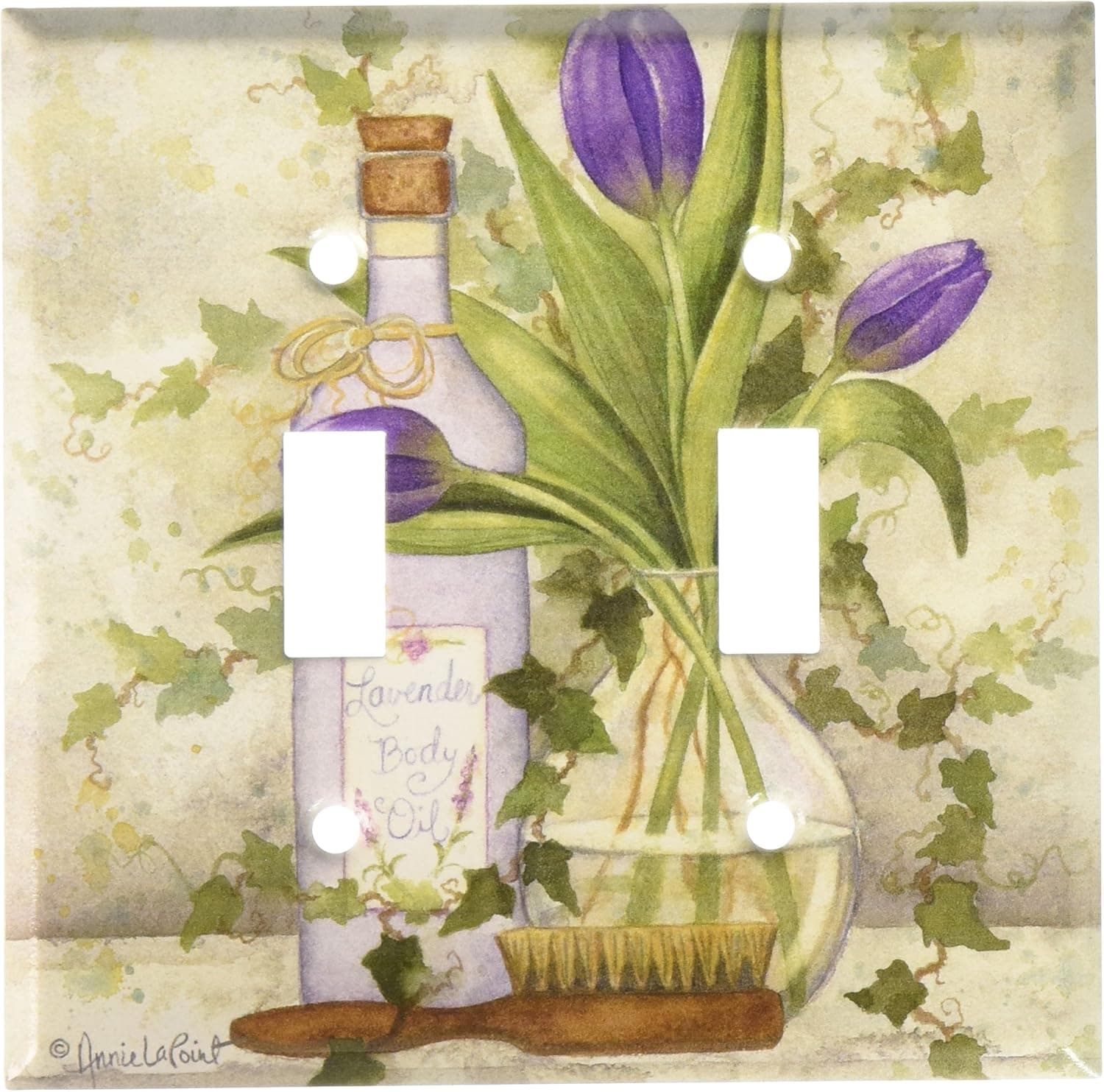 Art Plates - Lavender Switch Plate - Double Toggle