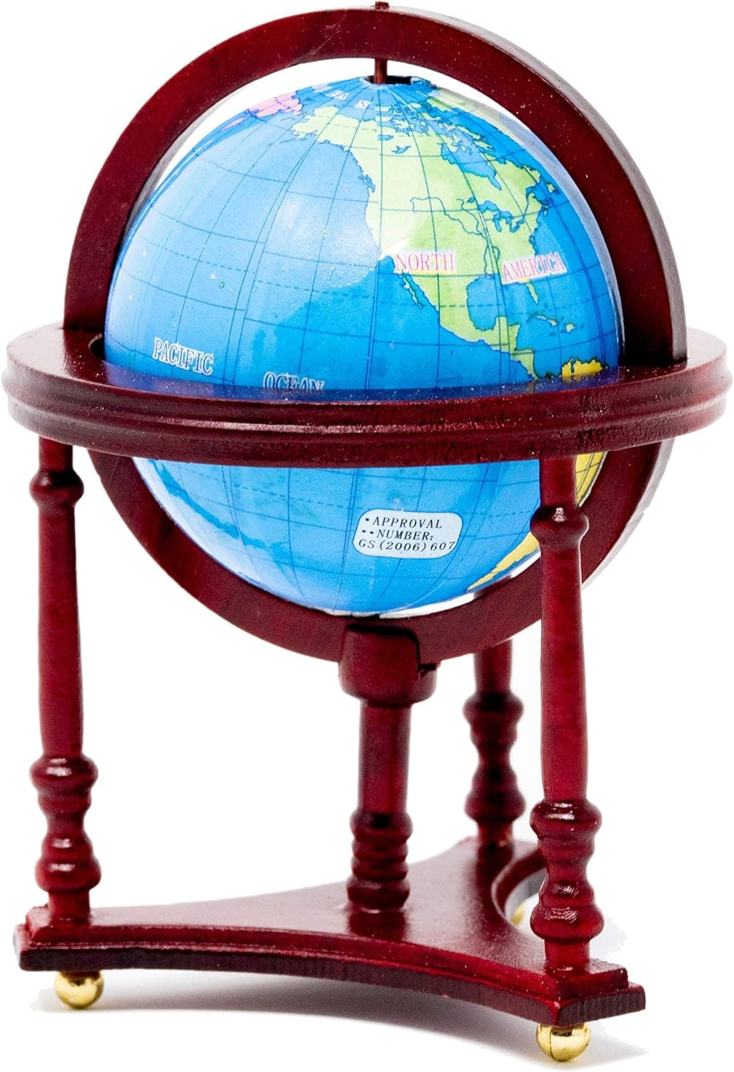 American Heritage Industries Dollhouse Globe- Globe for Dollhouse, 1:12 World Globe for Dollhouses, Perfect Dollhouse Accessory
