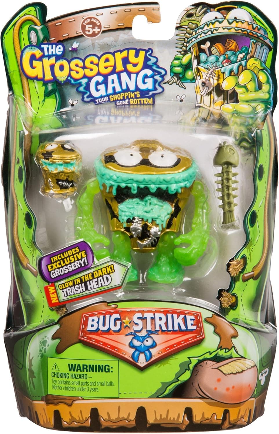 Grossery Gang The S4 Bug Strike Action Figure - Trash Head