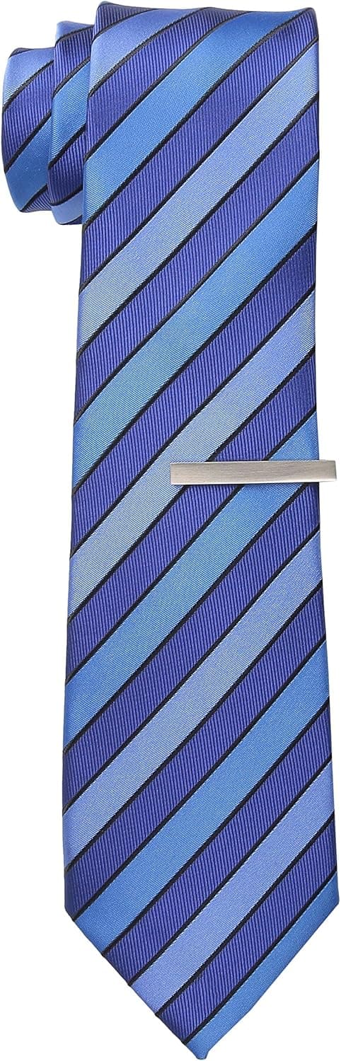 Little Black Tie Men's Dempster Stripe Tie with Clip