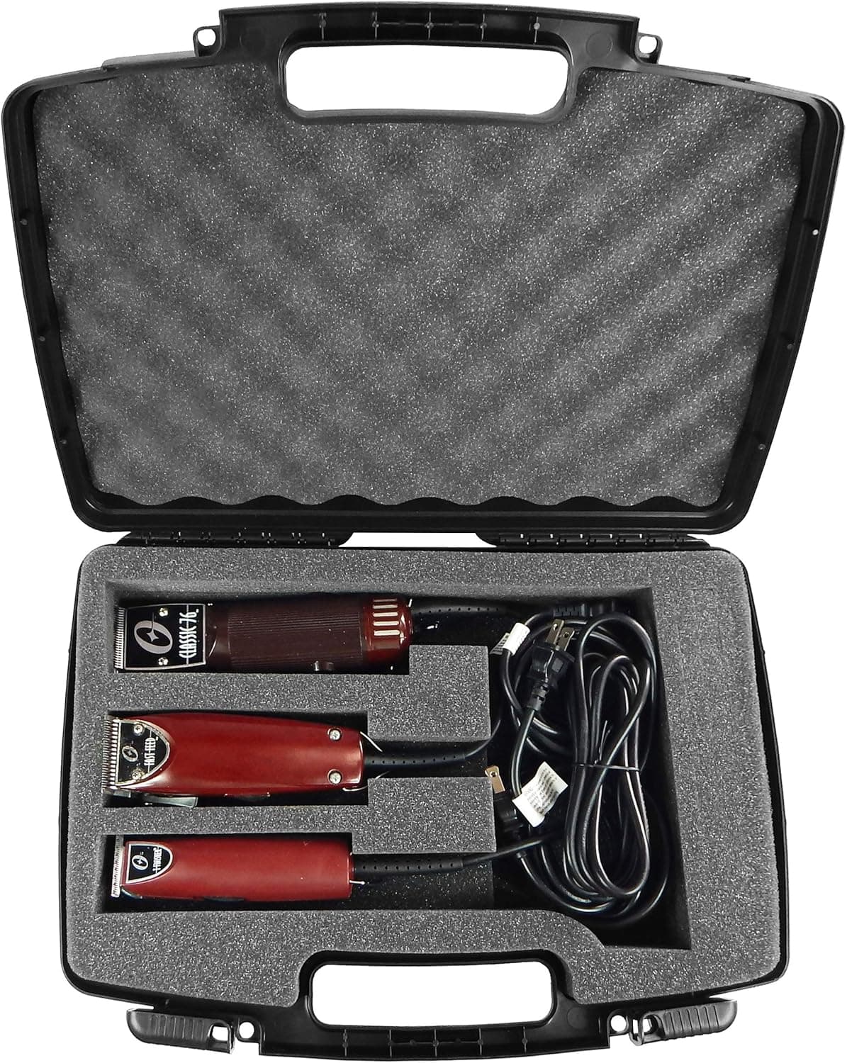 CASEMATIX Barber Case for Clipper Guard Blade Holder, Trimmer, Finisher - Case for Barbers Compatible with Detachable Clippers Metal Guards and Hair Cutting Accessories in Custom Blade Case