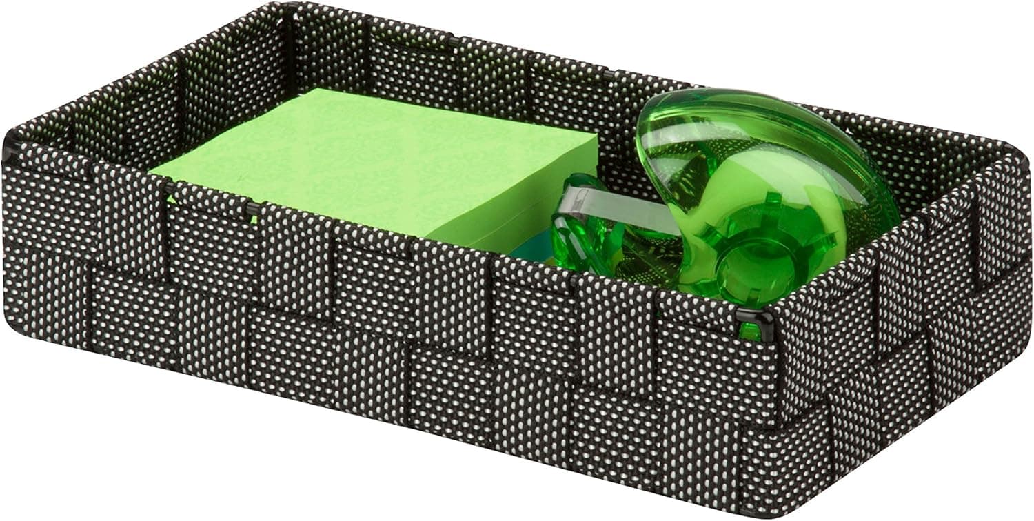 Honey-Can-Do OFC-03708 Small Woven Organizer, 10.25 by 5.5 by 2.35-Inch, Salt/Pepper