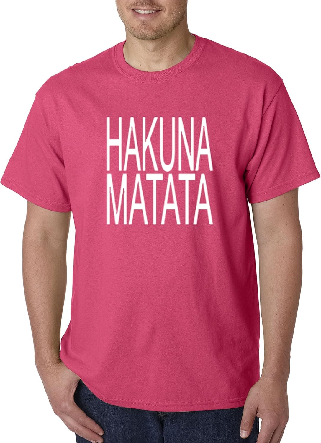 New Way 435 - Unisex T-Shirt Hakuna Matata The Lion King Simba Timon Pumbaa XL Heliconia