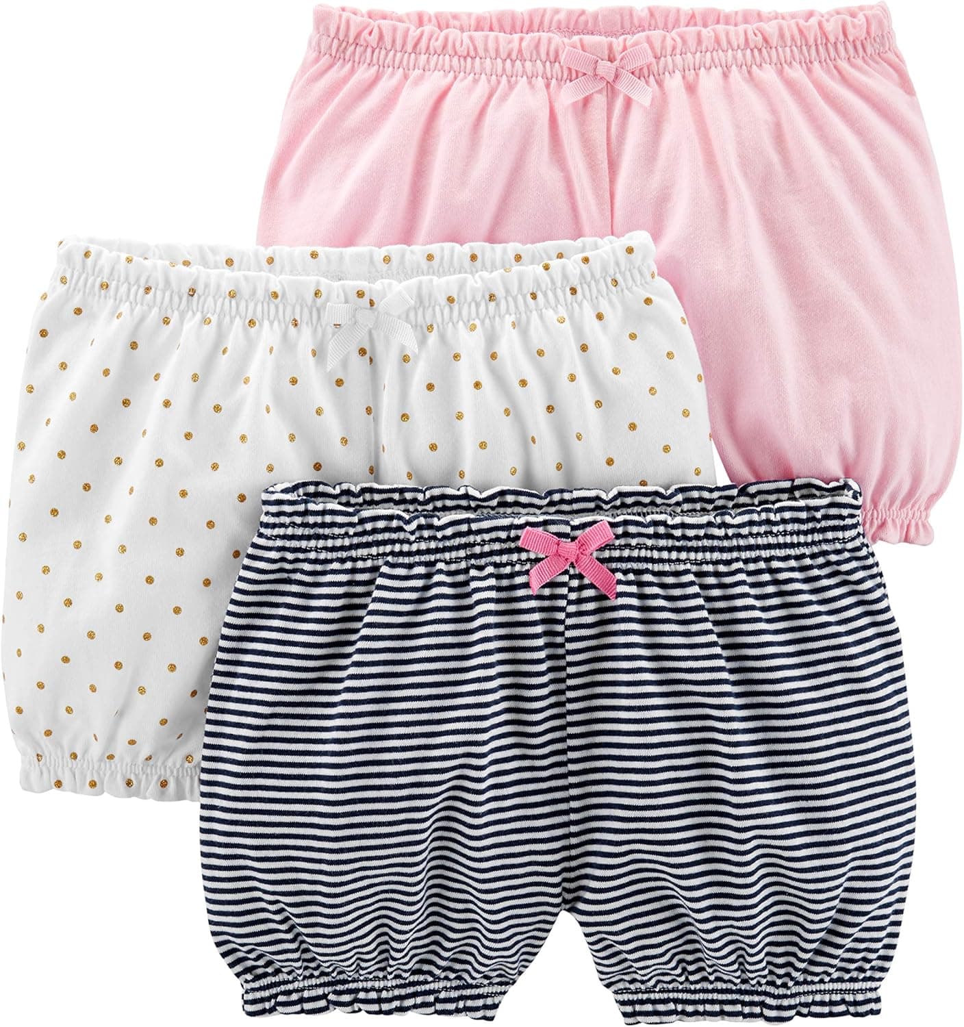 Simple Joys by Carter's Baby Girls' Bloomer Shorts, Pack of 3