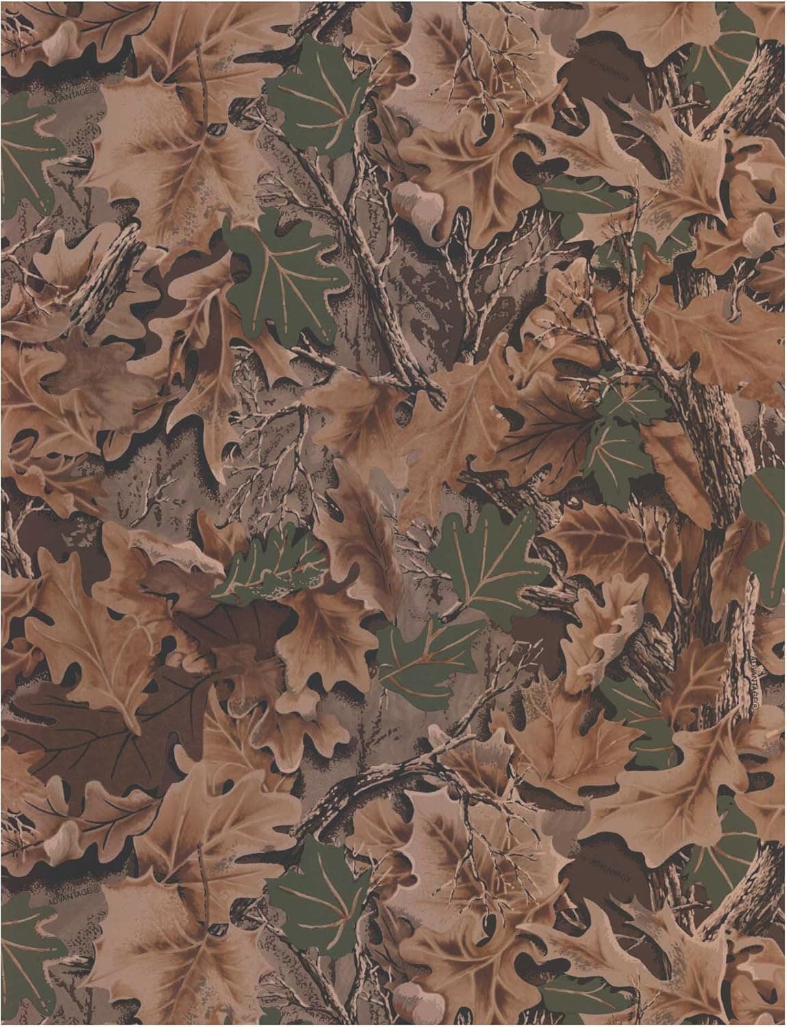 York Wallcoverings Lake Forest Lodge Real Tree Classic Camoflage Removable Wallpaper, Green