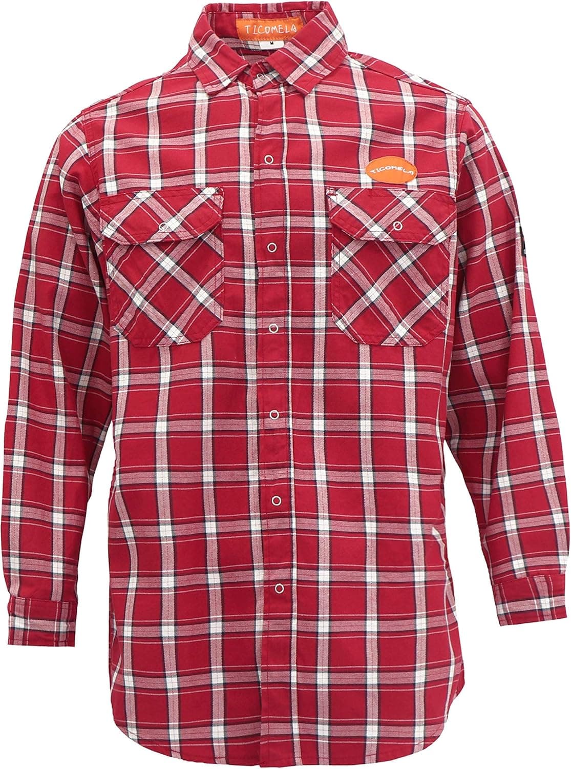 TICOMELA FR Shirts for Men Flame Resistant 7.5oz 100% Cotton NFPA2112 Men's Welding Shirts