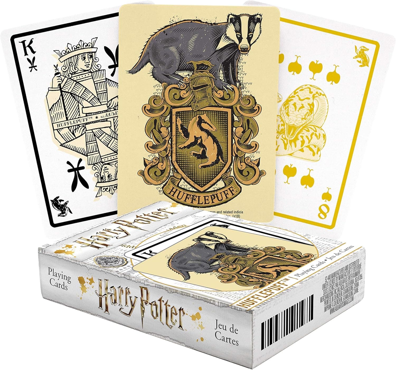 AQUARIUS Harry Potter Playing Cards - Hufflepuff Themed Deck of Cards for Your Favorite Card Games - Officially Licensed Harry Potter Merchandise & Collectibles