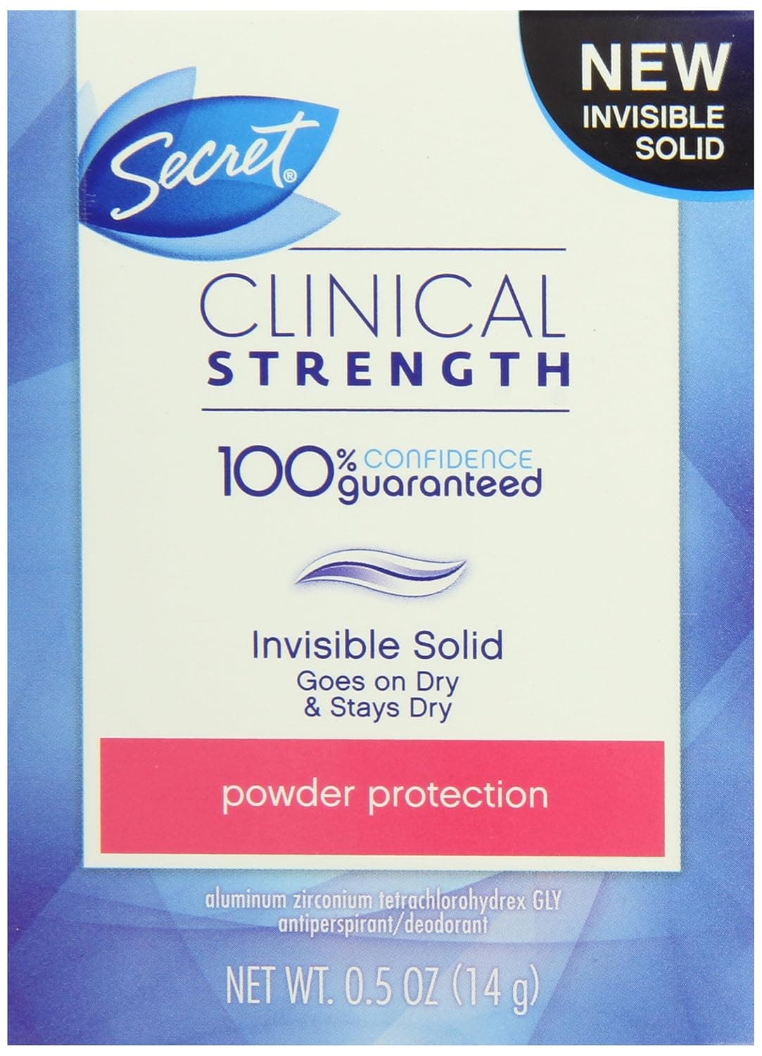 Secret Clinical Strength Invisible Solid Women's Antiperspirant & Deodorant Powder Protection Scent 0.5 Oz