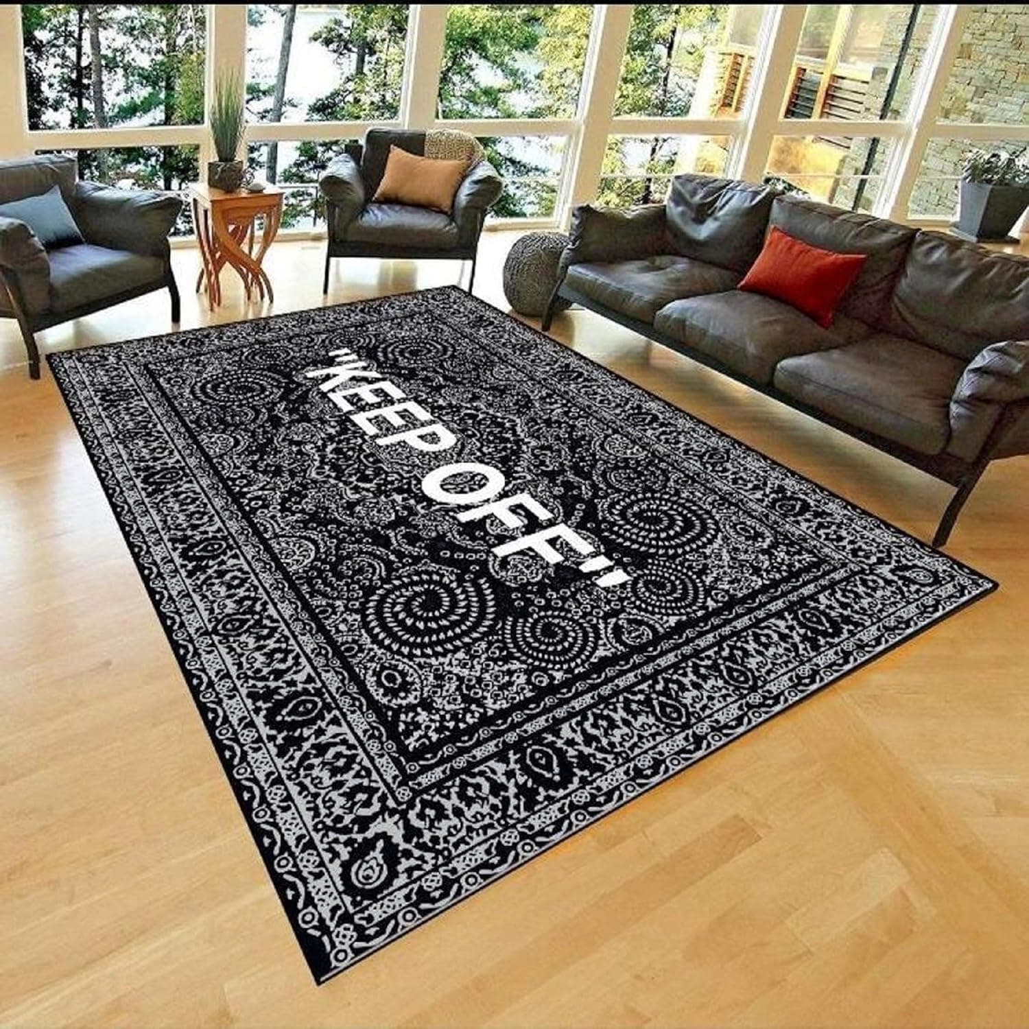 Keep Off Rug, Keep Off Carpet, for Living Room, Fan Carpet, Area Rug, Popular Rug, Home Decor, Modern Rug, Popular Rug,Themed Rug, Rug for Living Room, keep00.4(55”x78”)=140x200cm