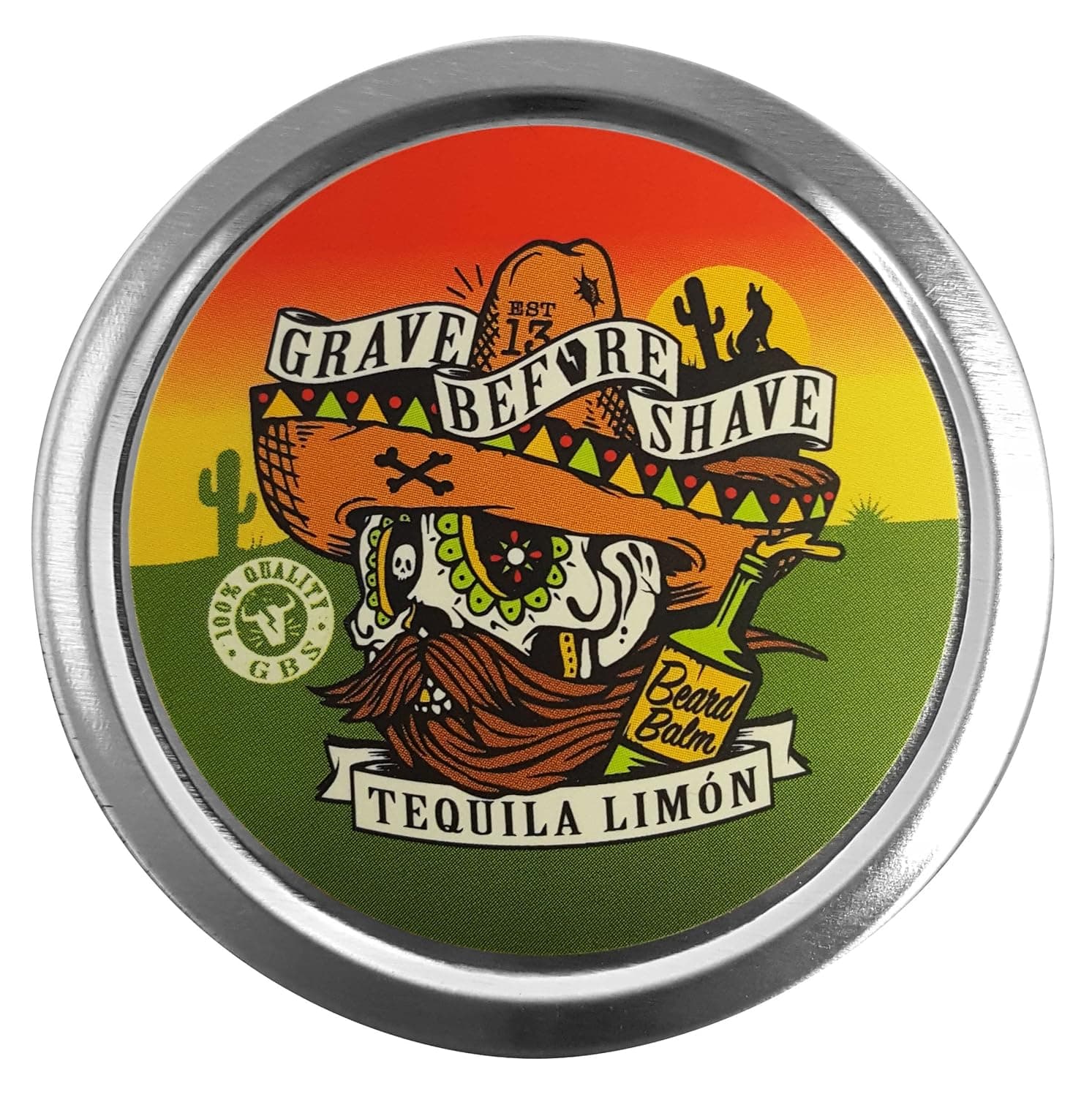 GRAVE BEFORE SHAVE™ Tequila Limon Blend Beard Balm 4 oz BIG TIN