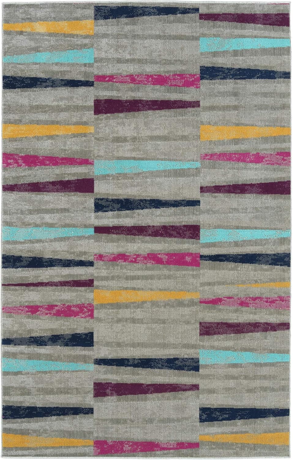 Kaleen Zuma Beach Collection 5'3" x 7'3" Modern Geometric Area Rug ,Multi