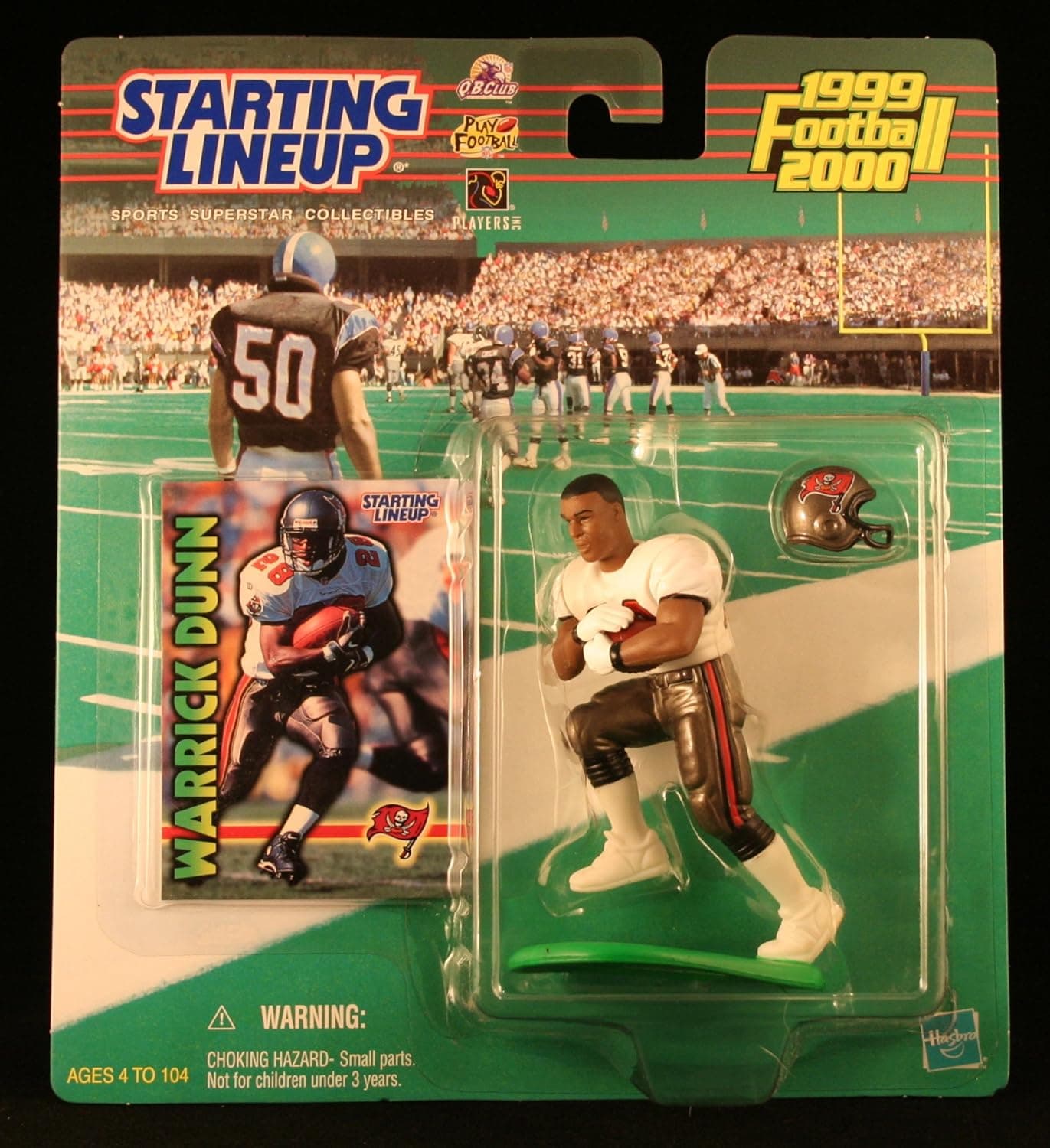 Starting Lineup Warrick Dunn / Tampa Bay Buccaneers 1999-2000 NFL Action Figure & Exclusive NFL Collector Trading Card