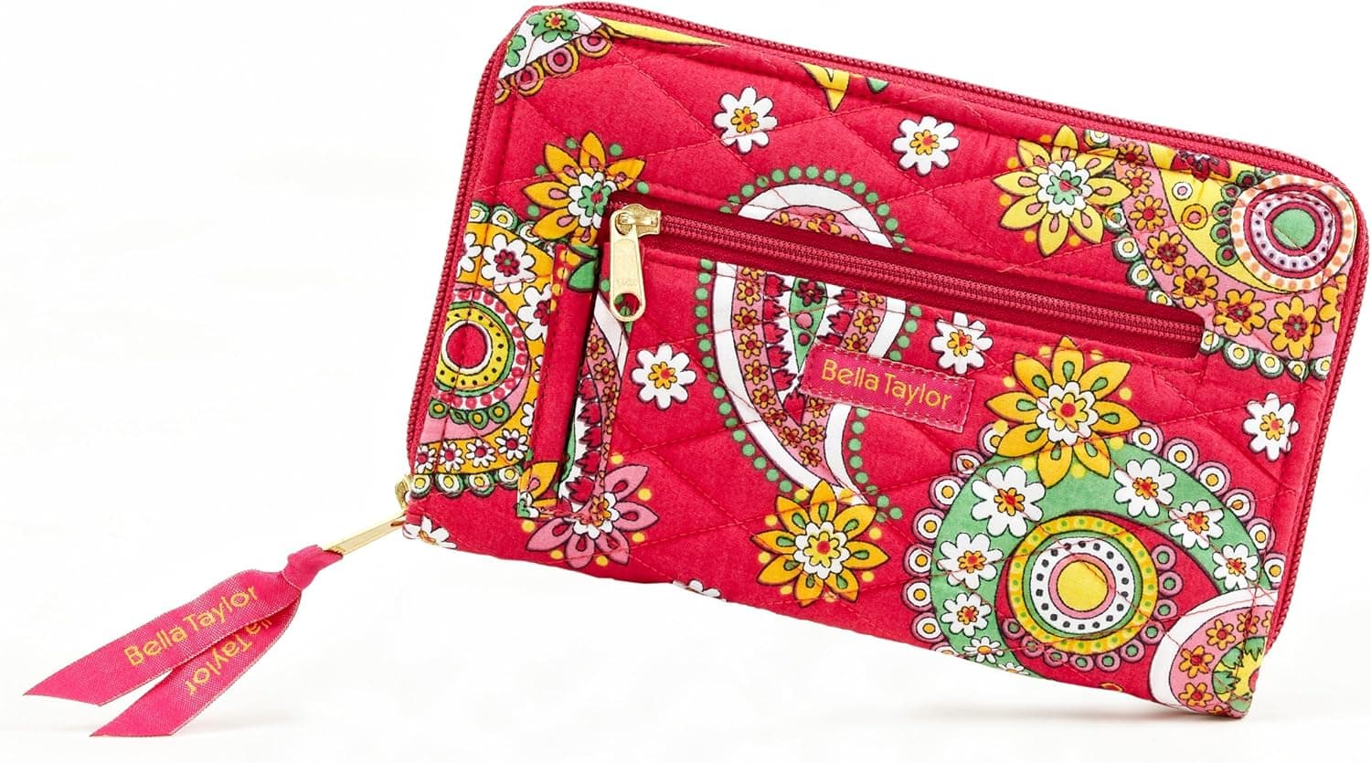 Bella Taylor Jazzberry Quilted Cotton Wrist Strap Wallet