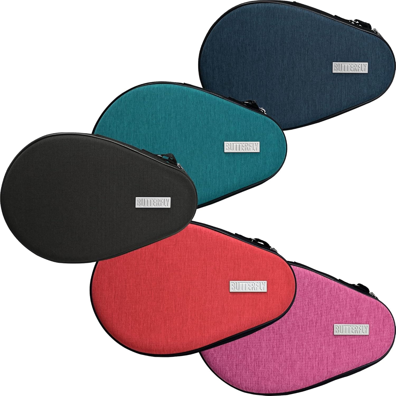 Butterfly Marente Hard Full Case | Hard Case with Mesh Net for Accessory and Zipper Closure | Holds One Table Tennis Paddle | 5 Colors Available (Red, Rose, Turquoise Blue, Navy, Black)
