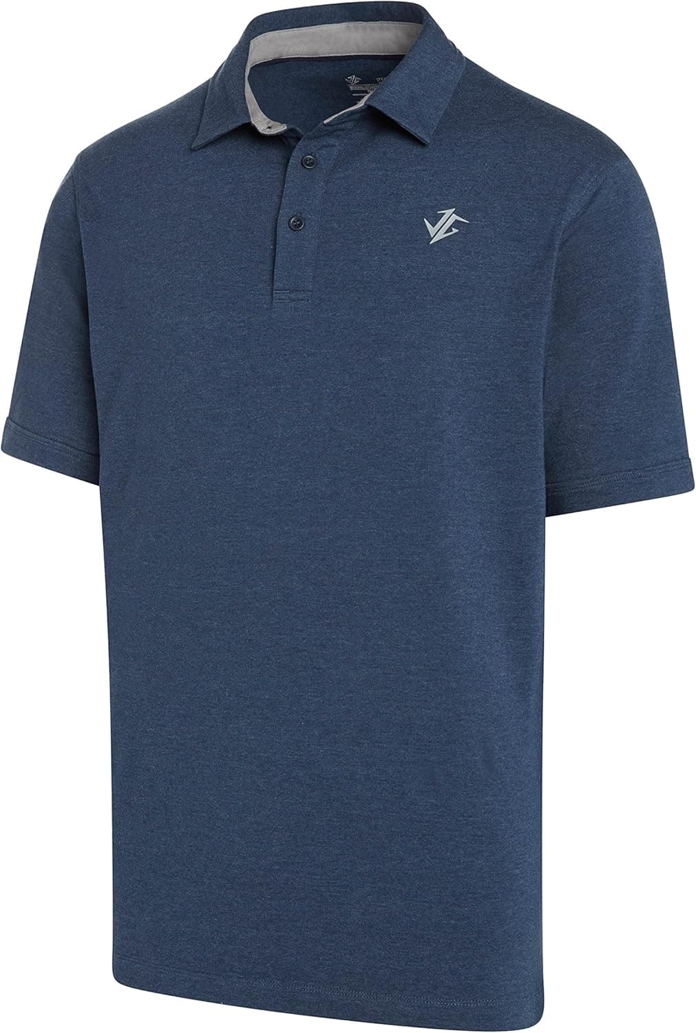 Three Sixty Six Golf Shirts for Men - Dry Fit Cotton Polo Shirt - Includes 20 Golfing Tees Navy Blue