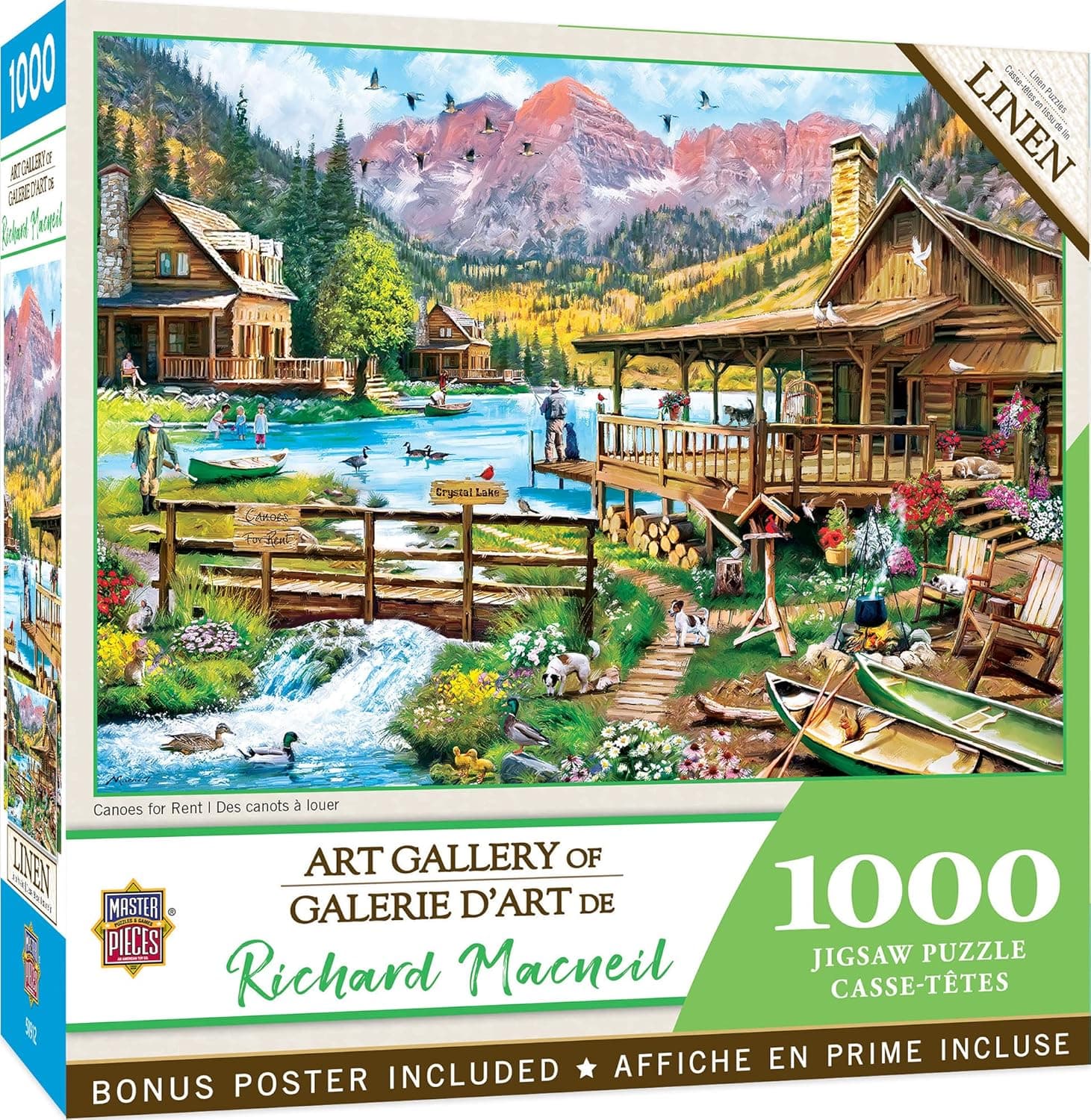 MasterPieces 1000 Piece Jigsaw Puzzle for Adults, Family, Or Kids - Canoes for Rent - 19.25"x26.75"