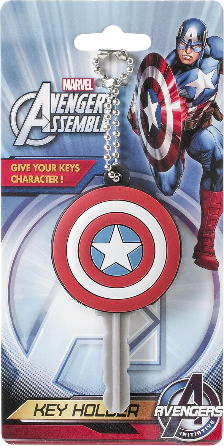 Marvel Captain America Logo PVC Key Holder Key Ring