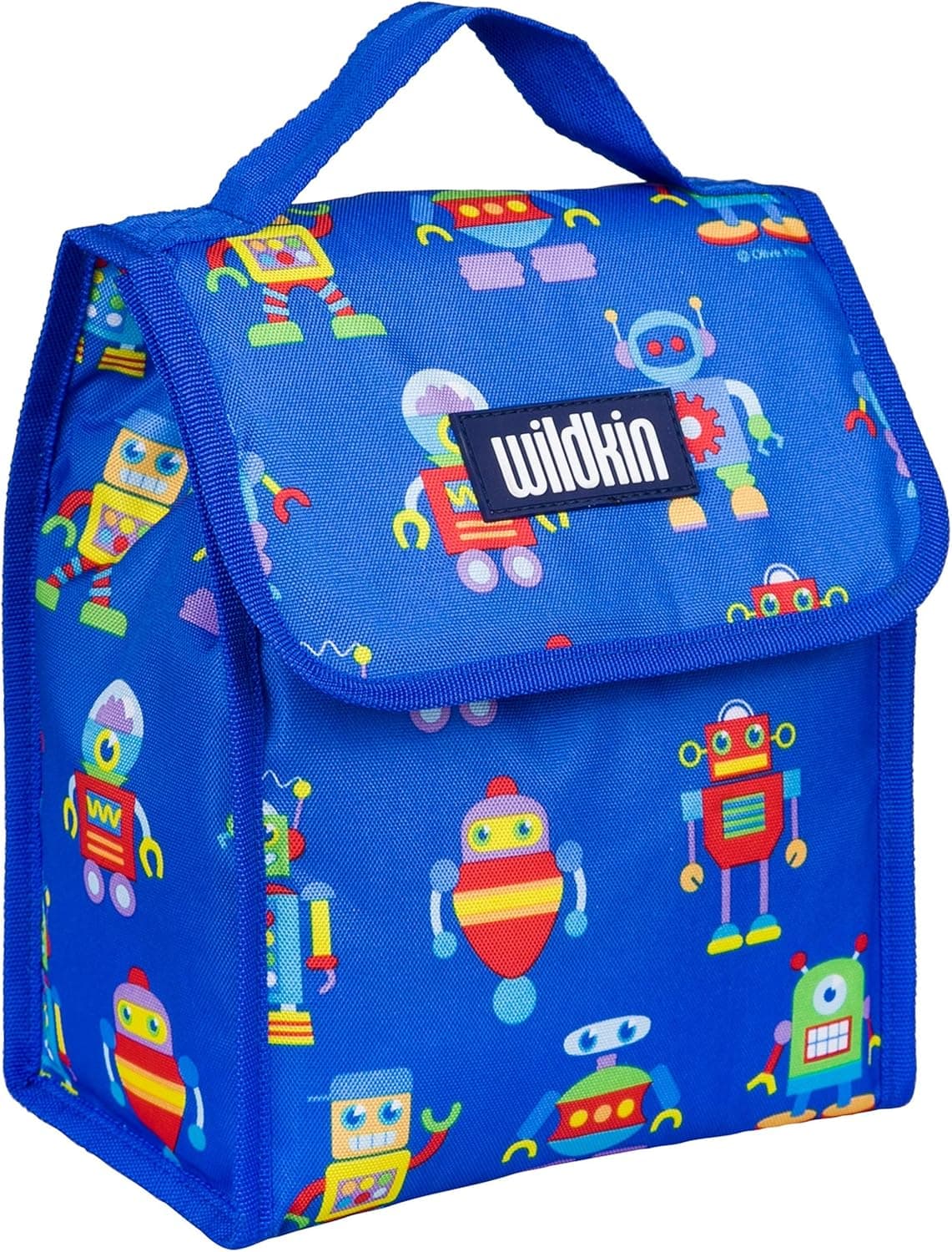 Wildkin Kids Insulated Lunch Bag for Boys & Girls, Reusable Lunch Bag is Perfect for Daycare & Preschool, Ideal Size for Packing Hot or Cold Snacks for School & Travel Lunch Bags (Robots)