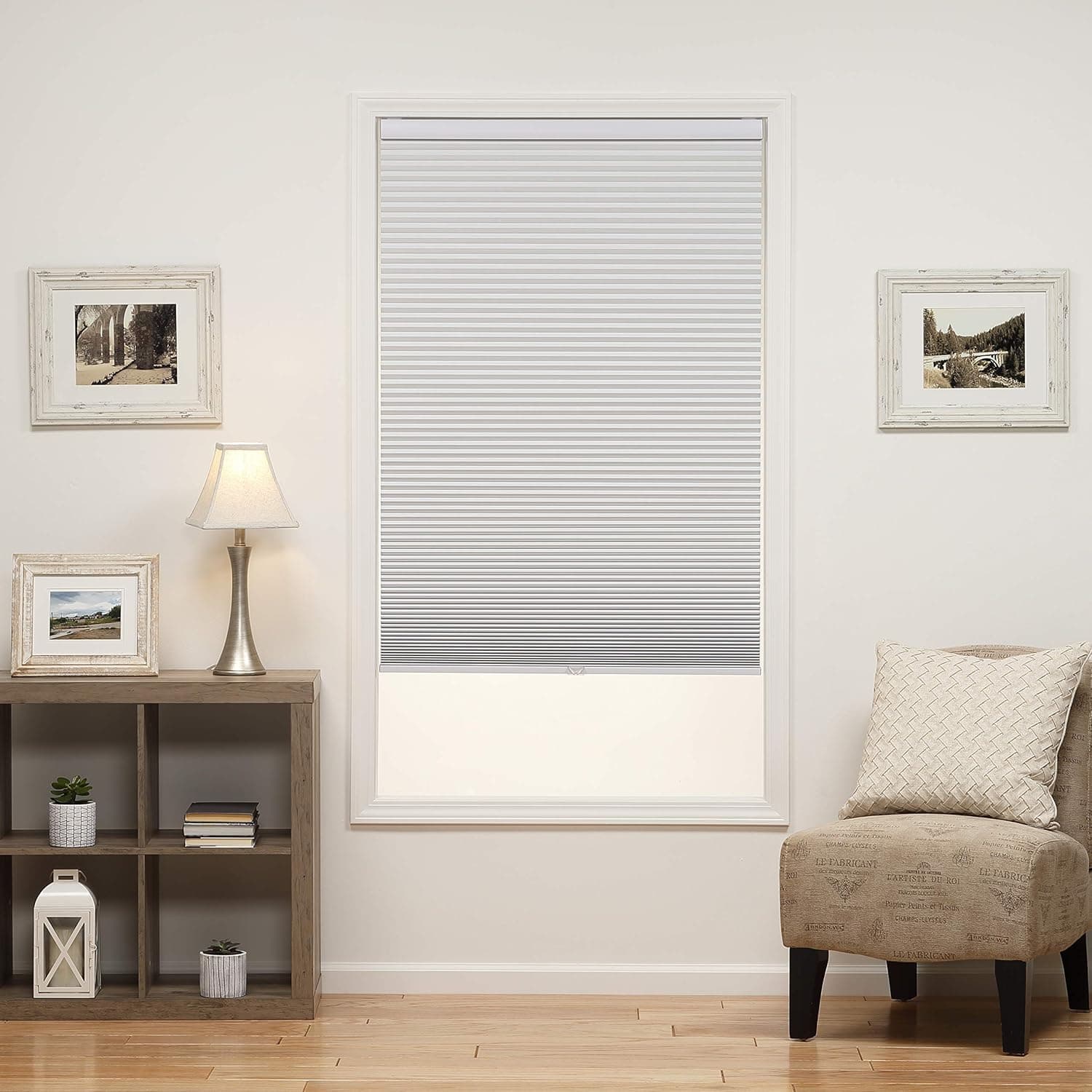 DEZ Furnishings QEWT350840 Cordless Blackout Cellular Shade 35W x 84L Inches White