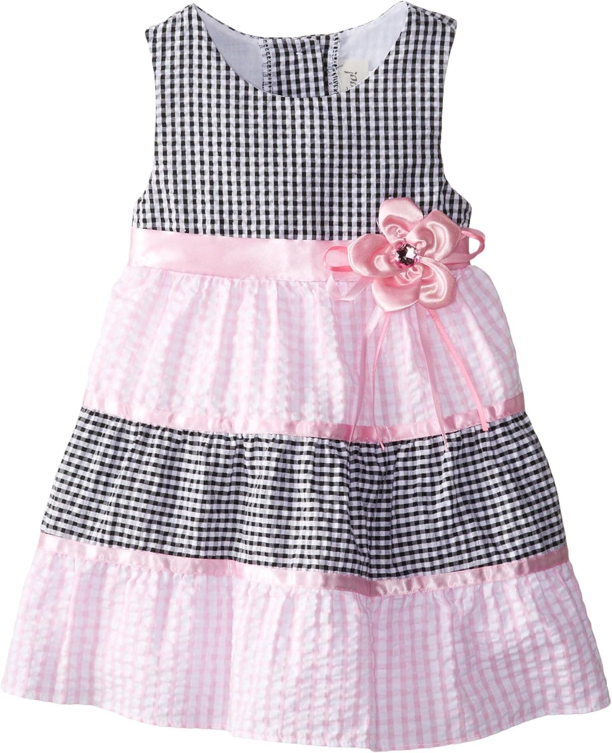 Rare Editions Baby Baby Girls' Colorblock Seersucker Dress
