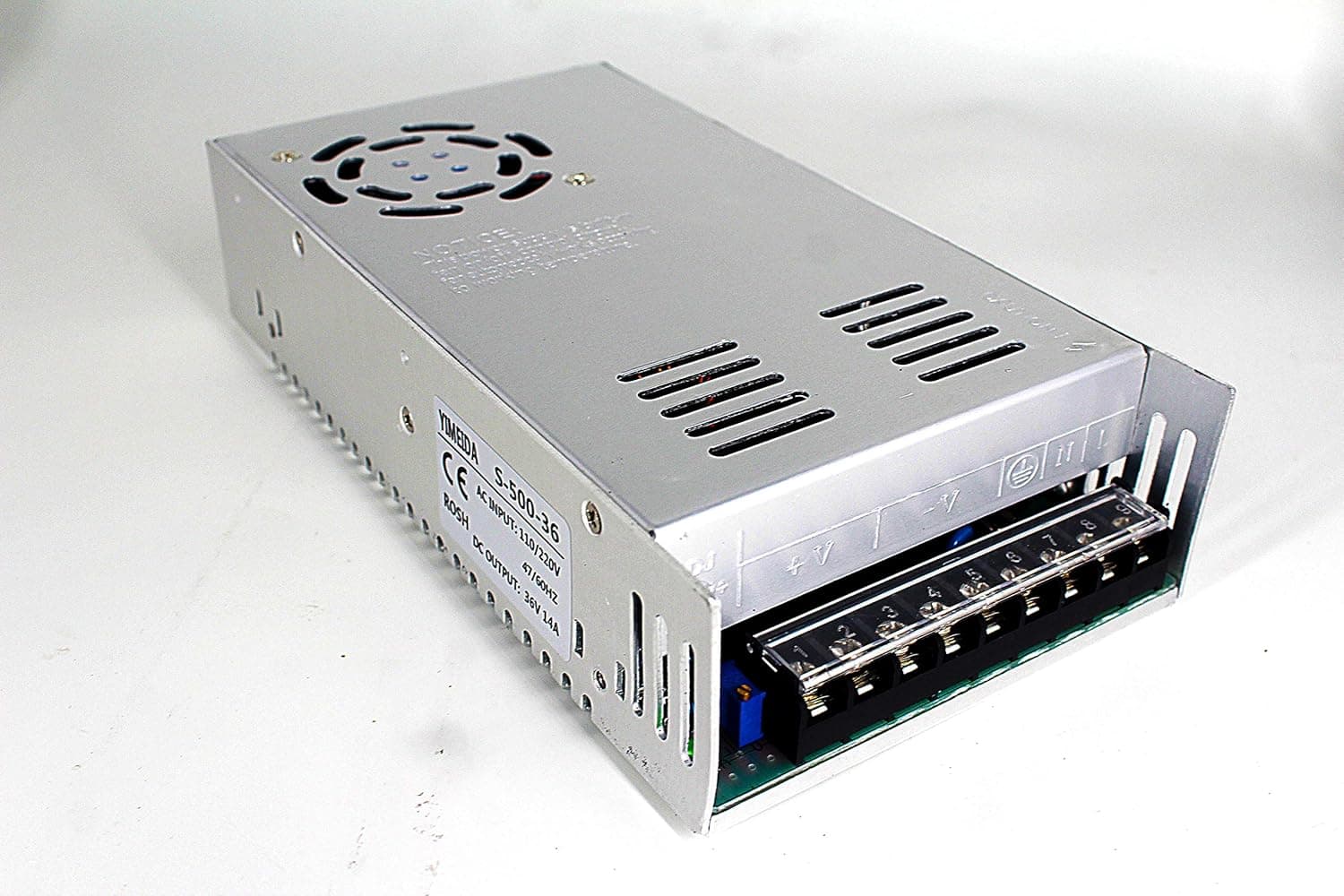 YI MEI DA Switching Power Supply 36v 14a 500W Power Adapter Driver Transformers 110v/220v AC SMPS for CCTV, Computer Project, 3D Printer, LED Strip Light, Router
