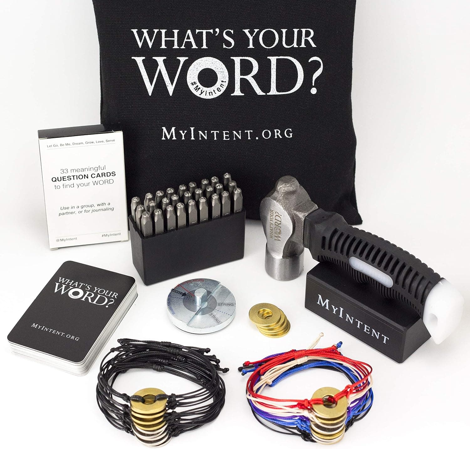 MyIntent Classic 20 Mix Maker Kit: Jewelry Making Supplies, Unique Charms, What's Your Word Conversation Cards, Makes 20 Bracelets