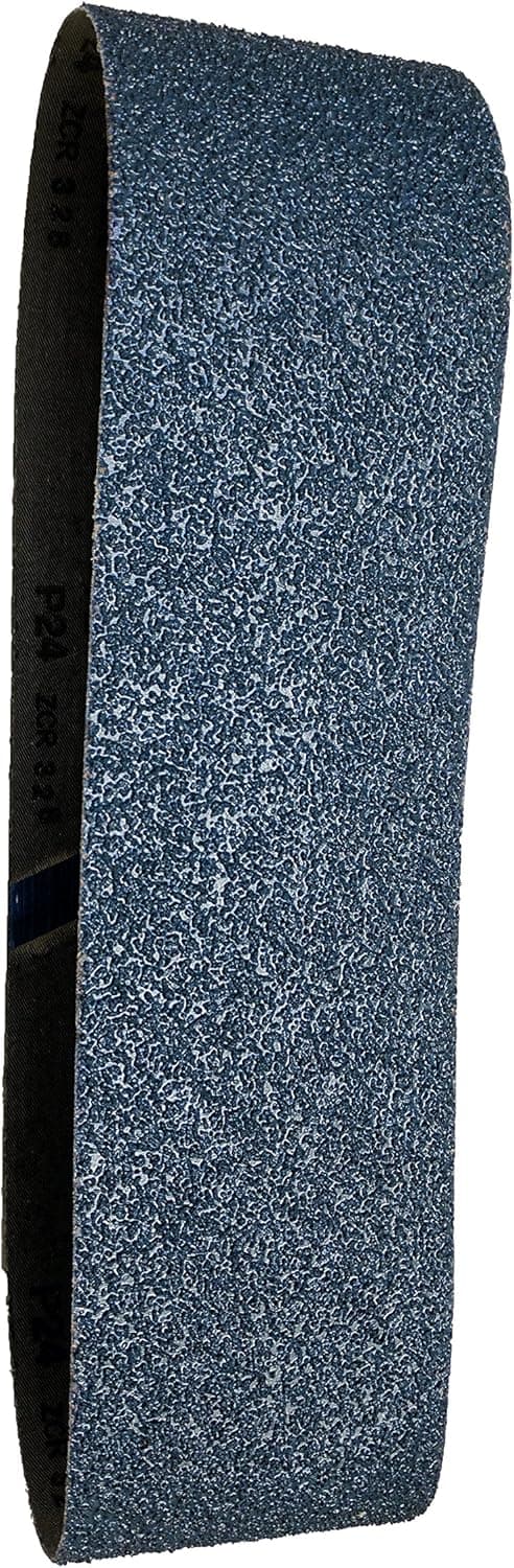 Sungold Abrasives 67937 Blue Zirconia Cloth 24 Grit Sanding Belts, 2 Pack, 6" X 89"
