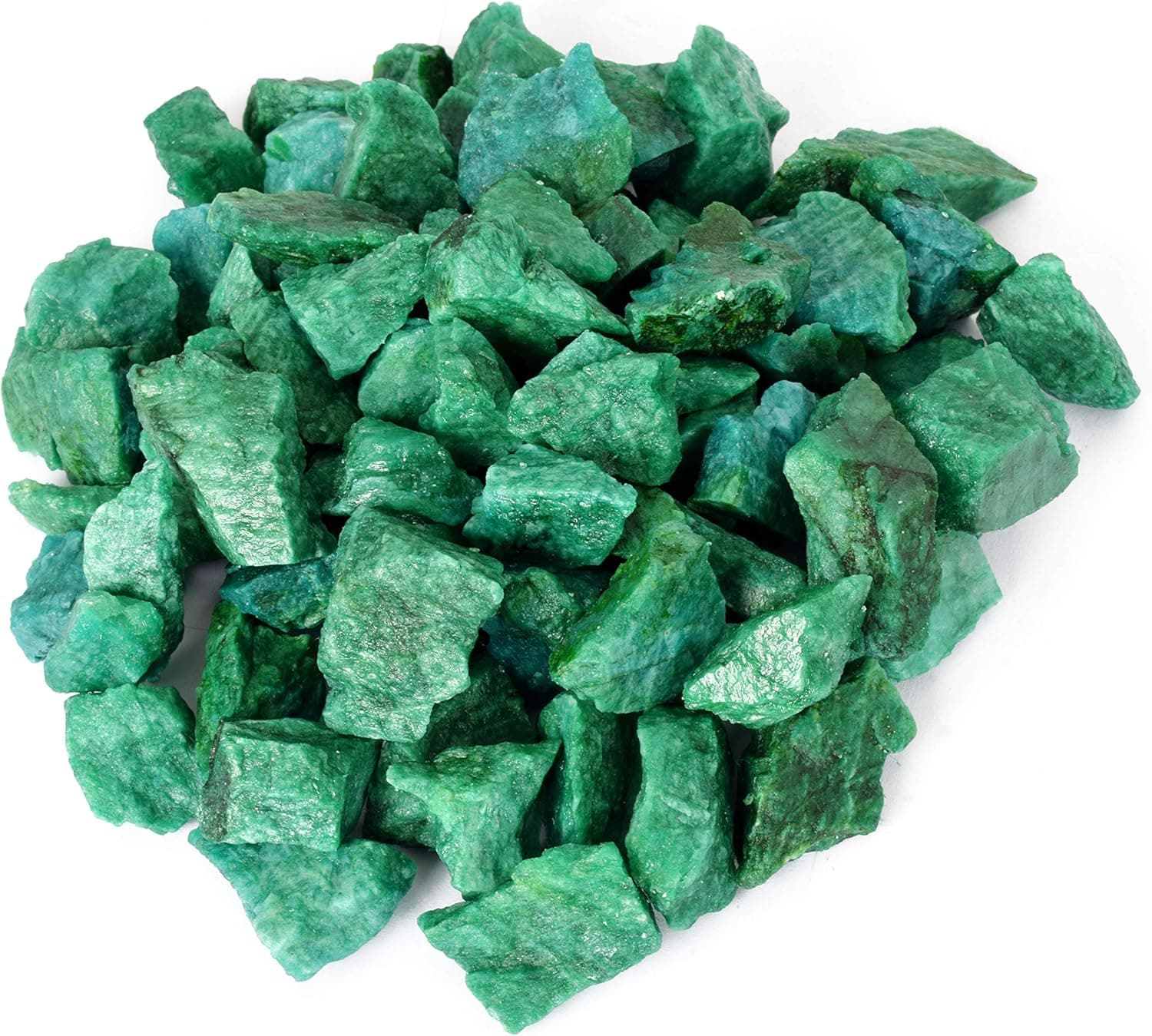 GEMHUB Green Emerald Chunks 500.00 Ct Lot of Natural Raw Rare Gemstones Lapidary for Cabbing, Tumbling, Wire Wrapping