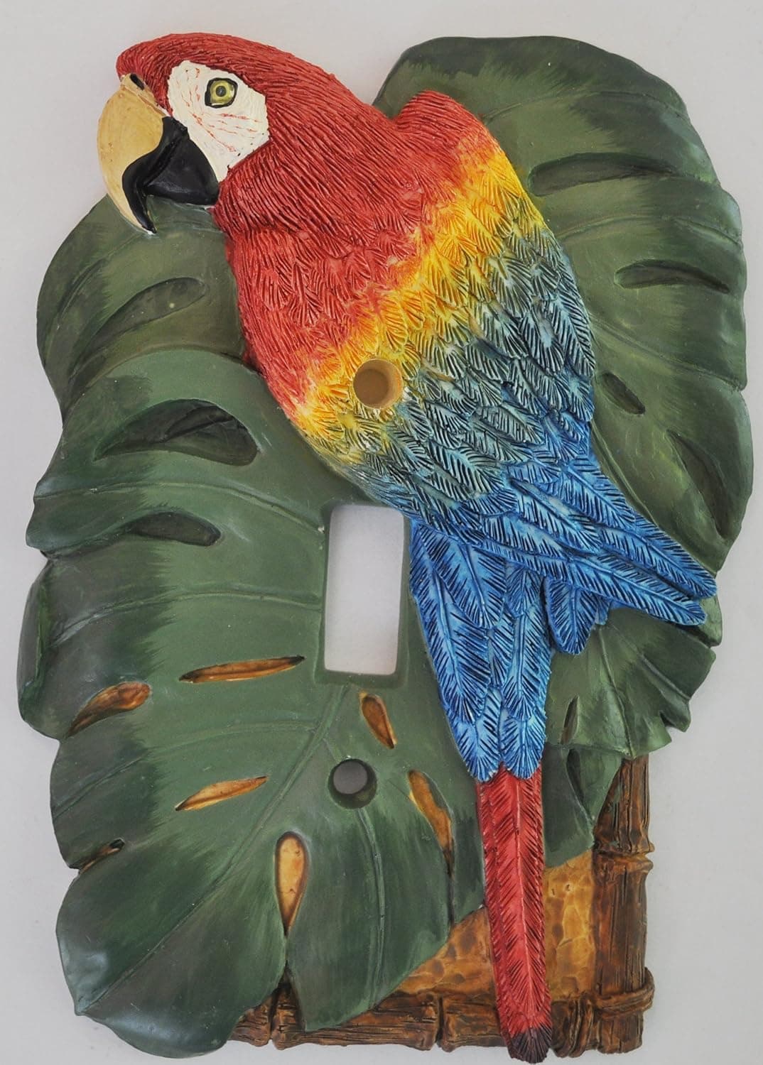 Parrot Tropical Palm Single Switch Plate Cover