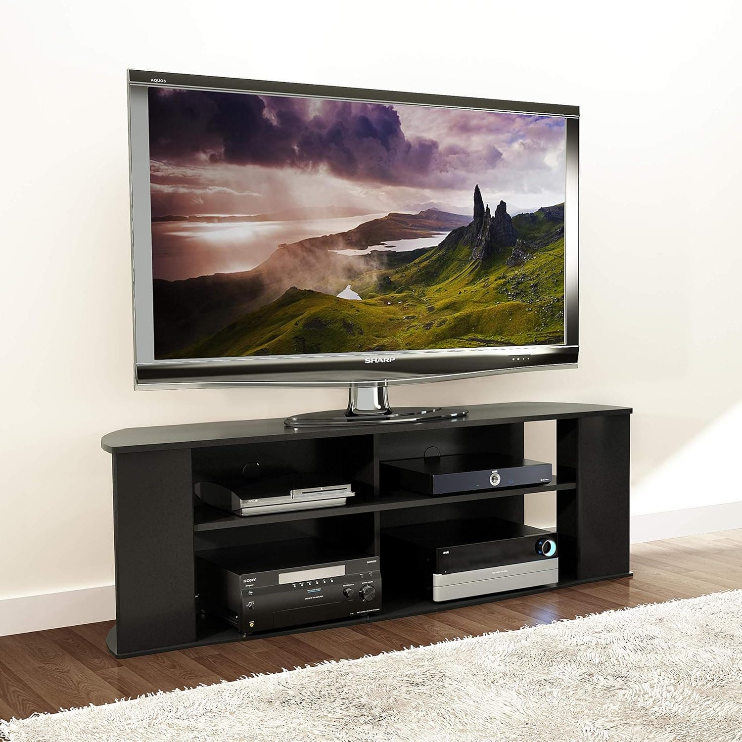Prepac Essentials TV Stand, Black, 60"