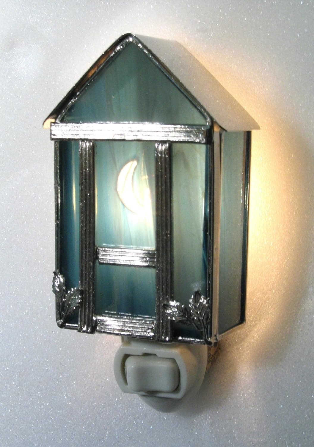 Outhouse Stained Glass Night Light with Swivel Base
