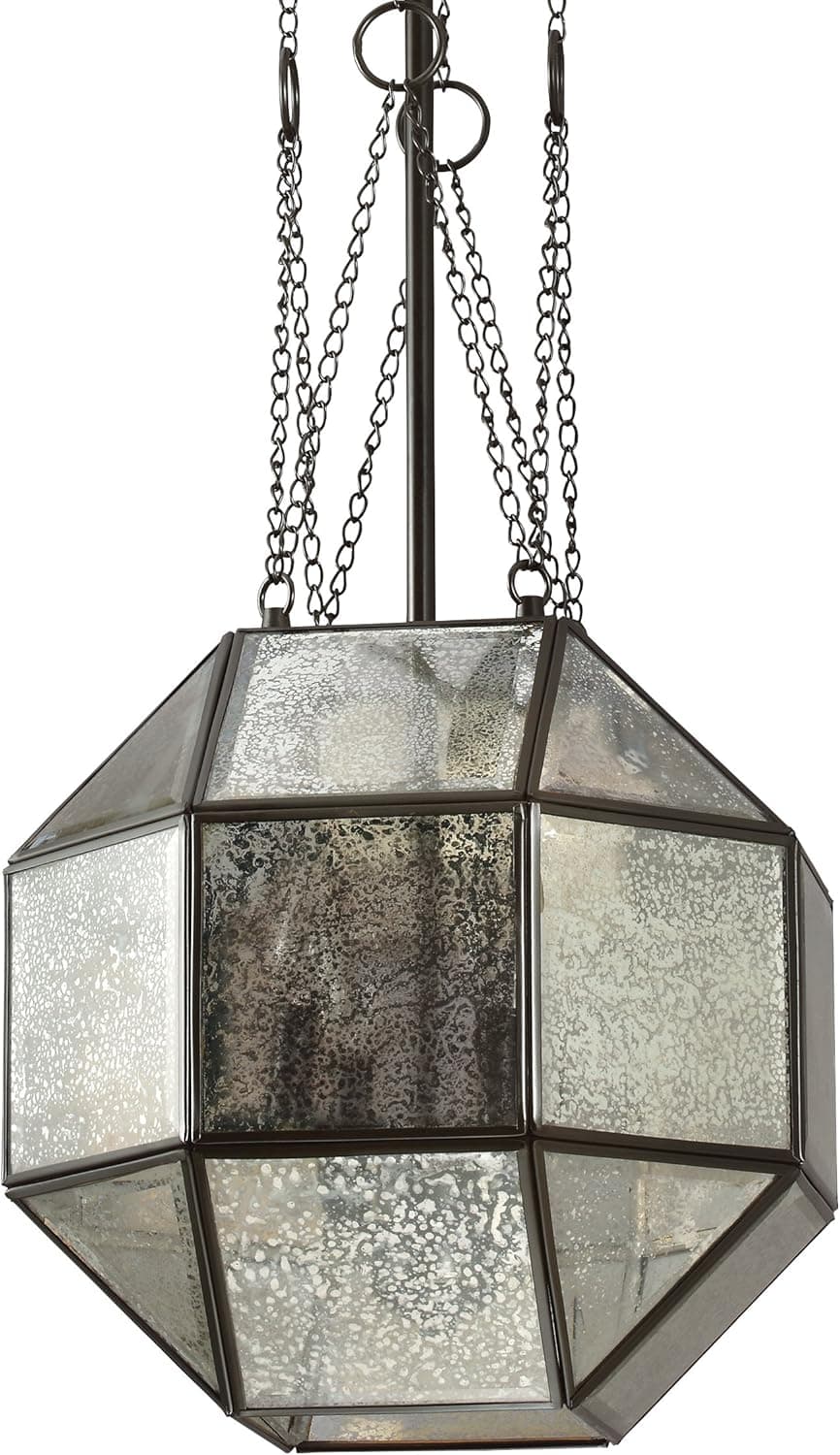 Sea Gull Lighting 6635404-782 Lazlo Four-Light Pendant with Mercury Glass, Heirloom Bronze Finish