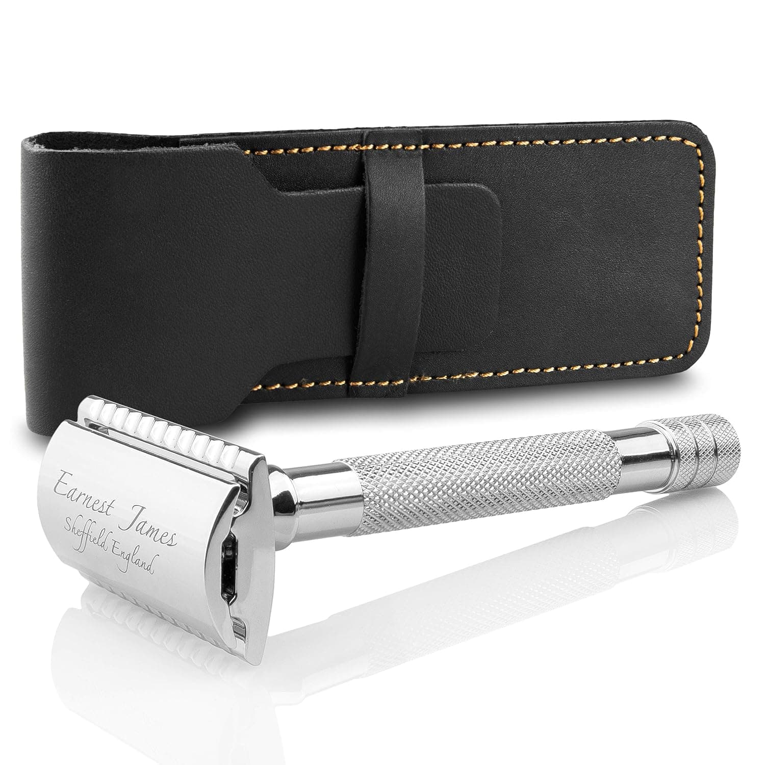 Earnest James Sheffield England | "Longshanks" | Classic 3 Piece Chrome Shaving Safety Razor