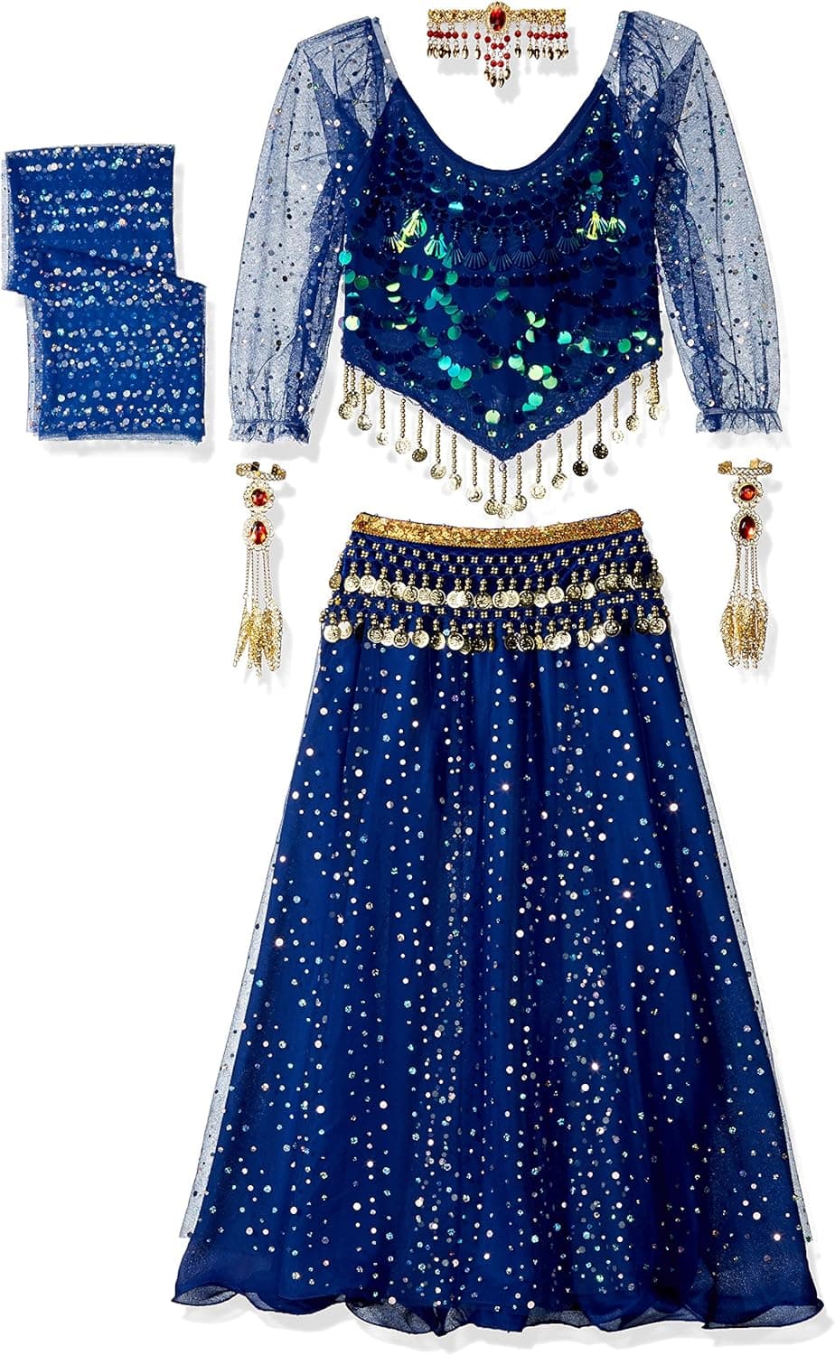 Astage GilrsGirls Belly Dance Carnival Dancing Dress Royal Blue S