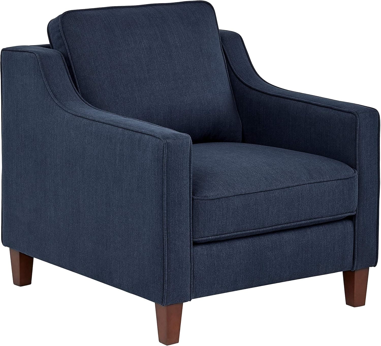 Amazon Brand – Stone & Beam Blaine Modern Upholstered Living Room Accent Chair, 32.3"W, Navy Blue