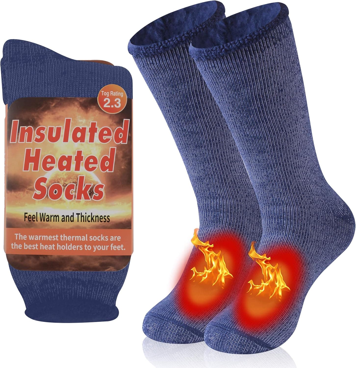 Bun Large Warm Thermal Socks Winter Unisex Thick Insulated Socks for Cold Weather 1 Pair&2 Pairs