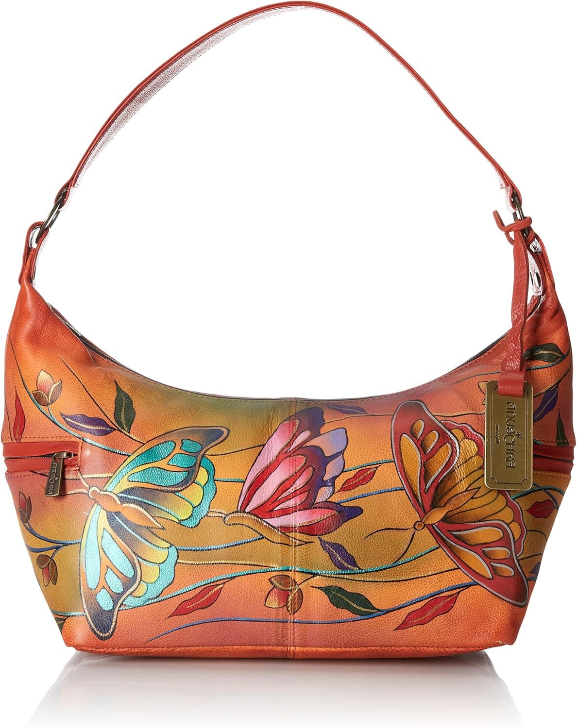 Anuschka Hand Painted East West Medium Hobo Earth Song