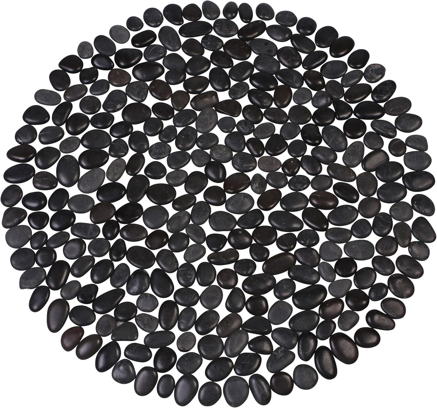 Design Ideas BeachStone Placemat, Round, Gloss Black