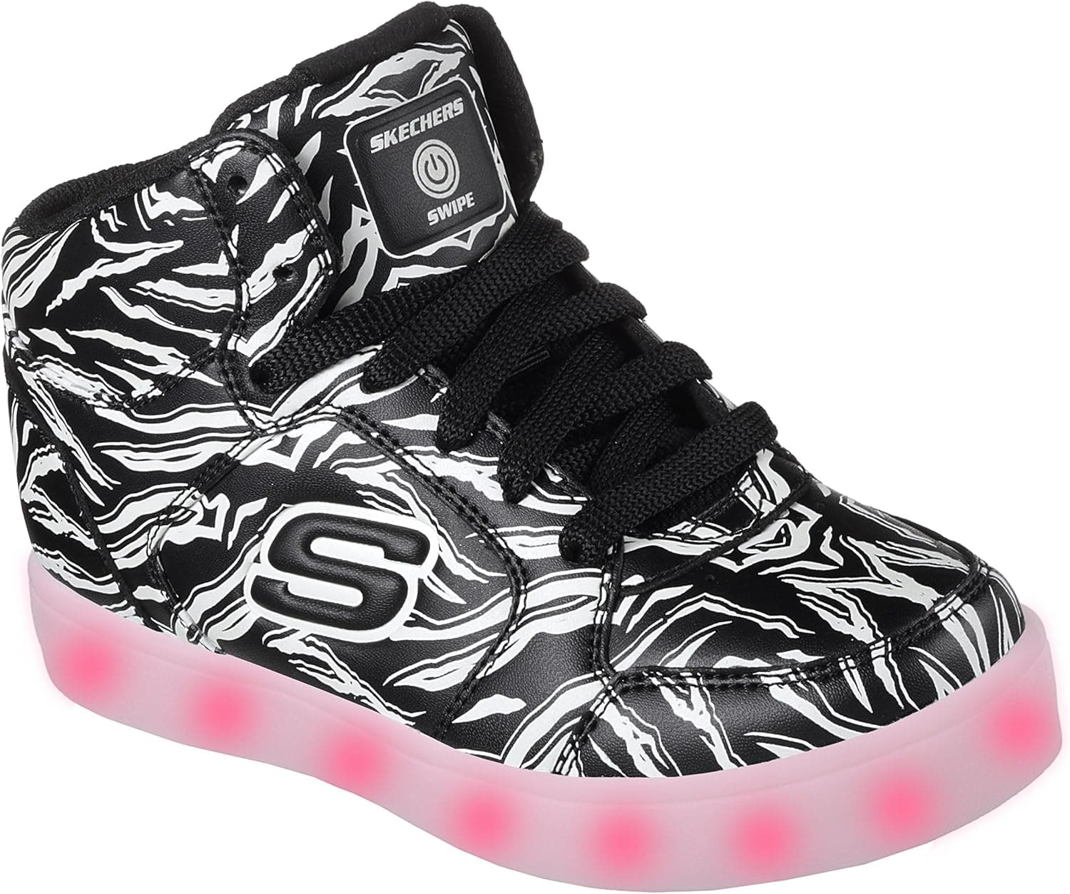 Skechers Kids Boys' Energy Lights-90606L Sneaker, black, 4.5 Medium US Big Kid