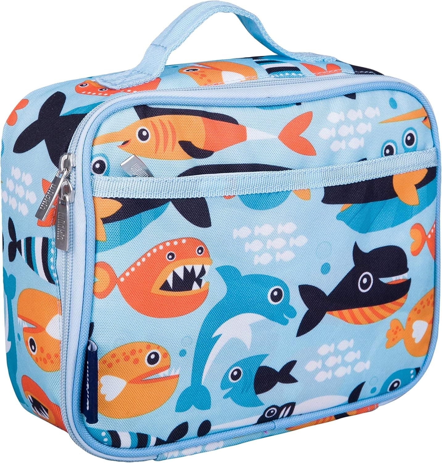 Wildkin Kids Insulated Lunch Box Bag for Boys & Girls, Reusable Kids Lunch Box is Perfect for Elementary, Ideal Size for Packing Hot or Cold Snacks for School & Travel Bento Bags (Big Fish)