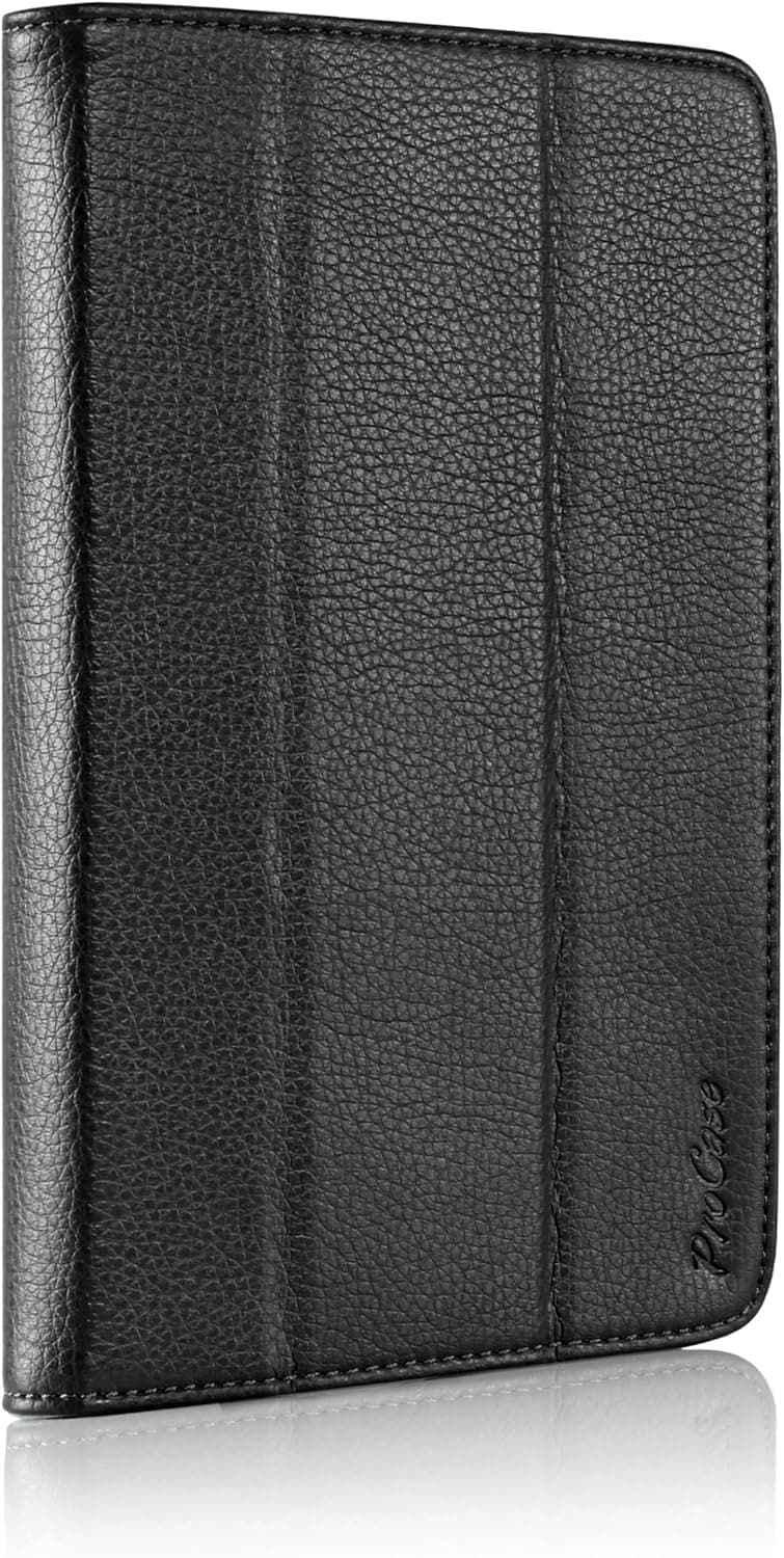 ProCase 2013 Version ASUS MeMO Pad HD 7 ME173X Protective Case with Bonus Stylus Pen - Tri-Fold Leather Cover Case for 2013 ASUS MeMO Pad HD 7 ME173X Tablet, Built-in Stand (Black)