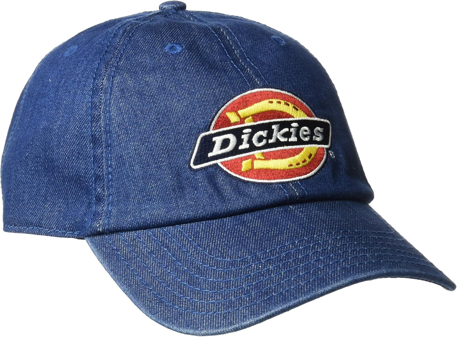 Dickies Men's Icon Denim Adjustable Baseball Dad Cap, Blue