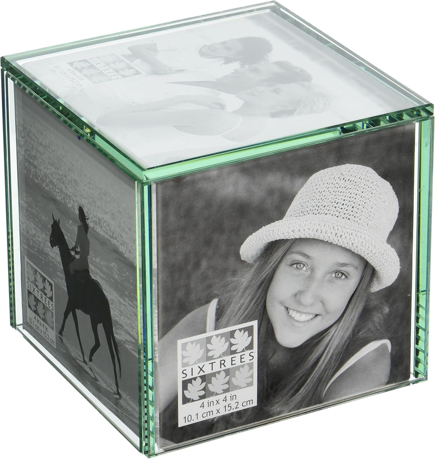 SIXTREES Glass 4-Inch by 4-Inch Cube Frame