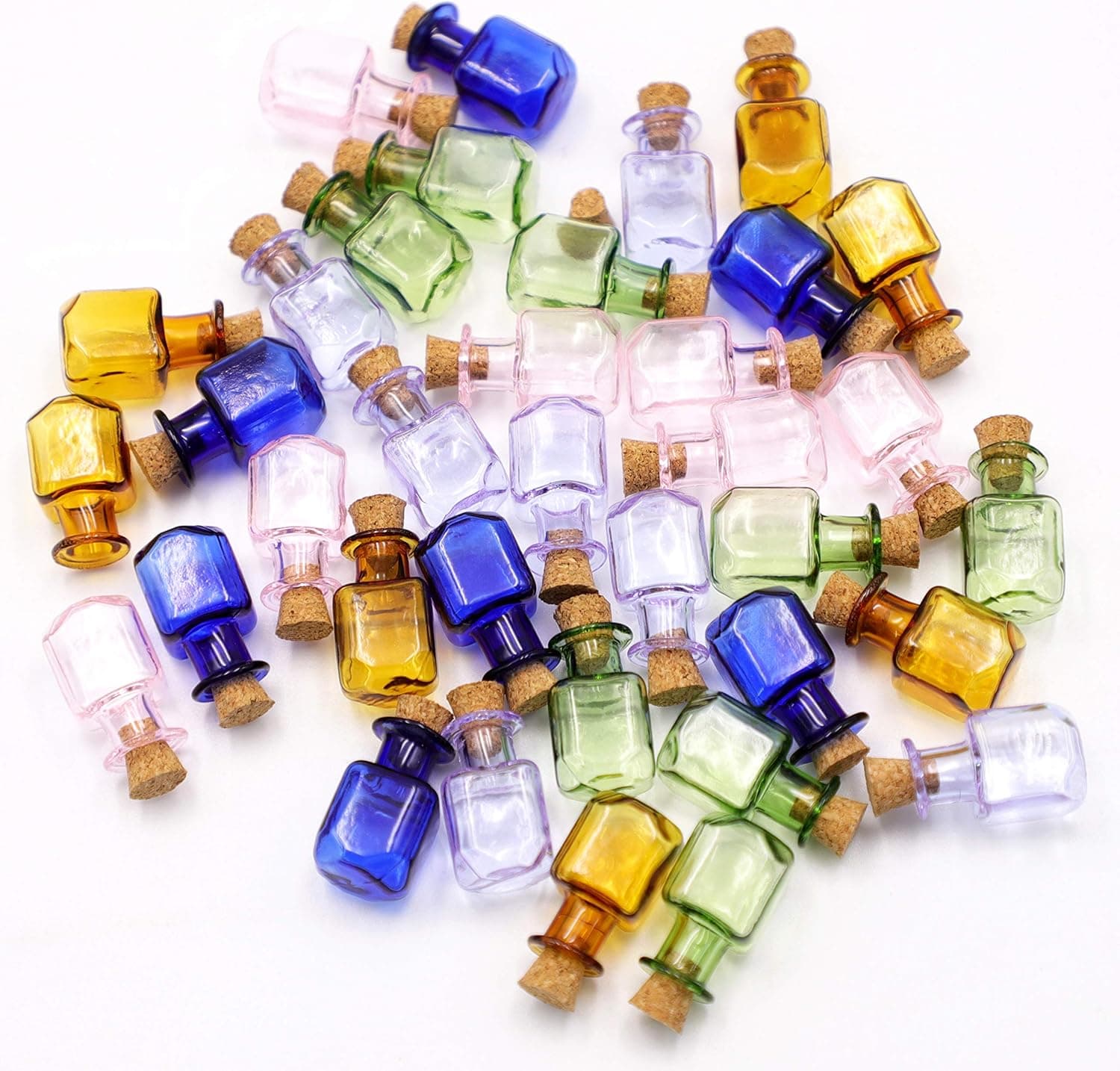2ml Small Mini Glass Bottles Jars with Cork Stoppers.Wishing bottle drifting bottle wedding party DIY Etc. (J-20Pcs)