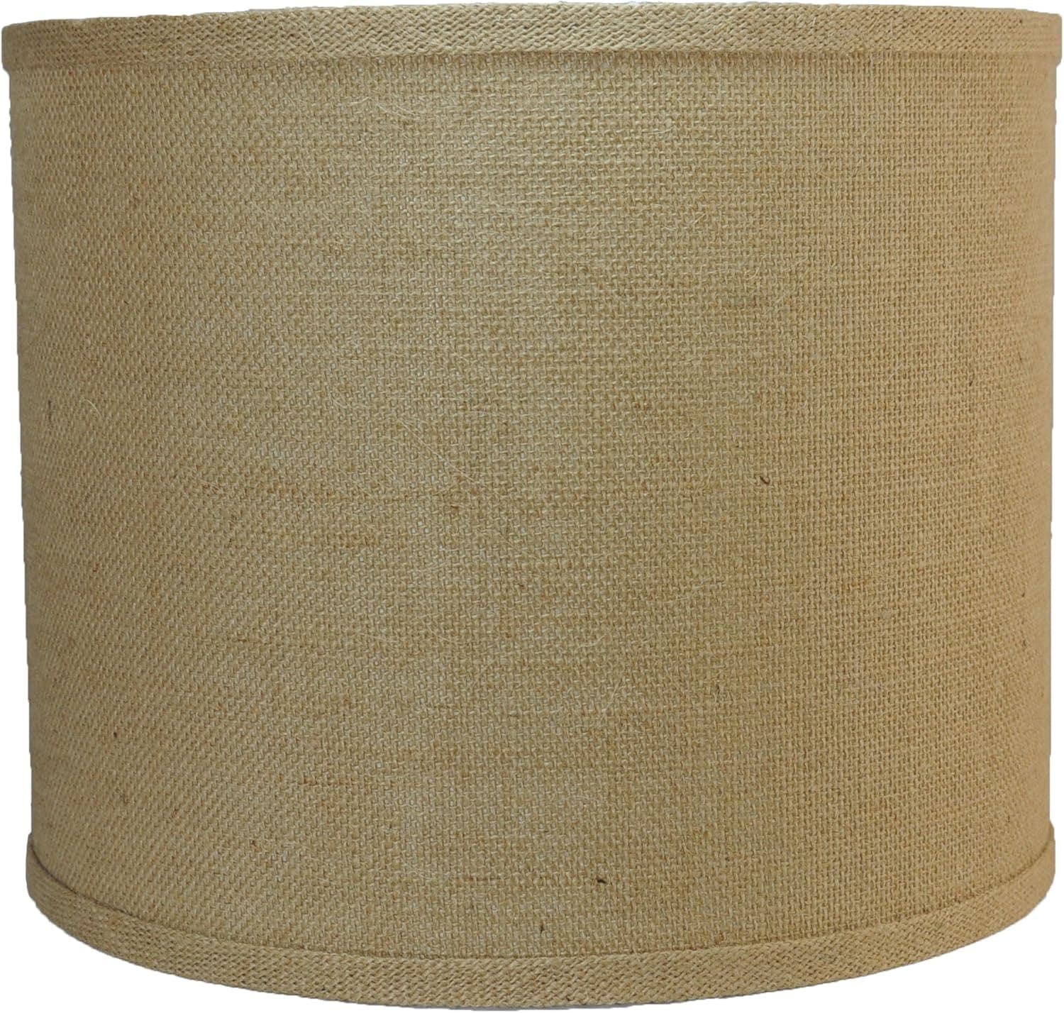 Urbanest Burlap Drum Lamp Shade, 12-inch by 12-inch by 10-inch, Spider