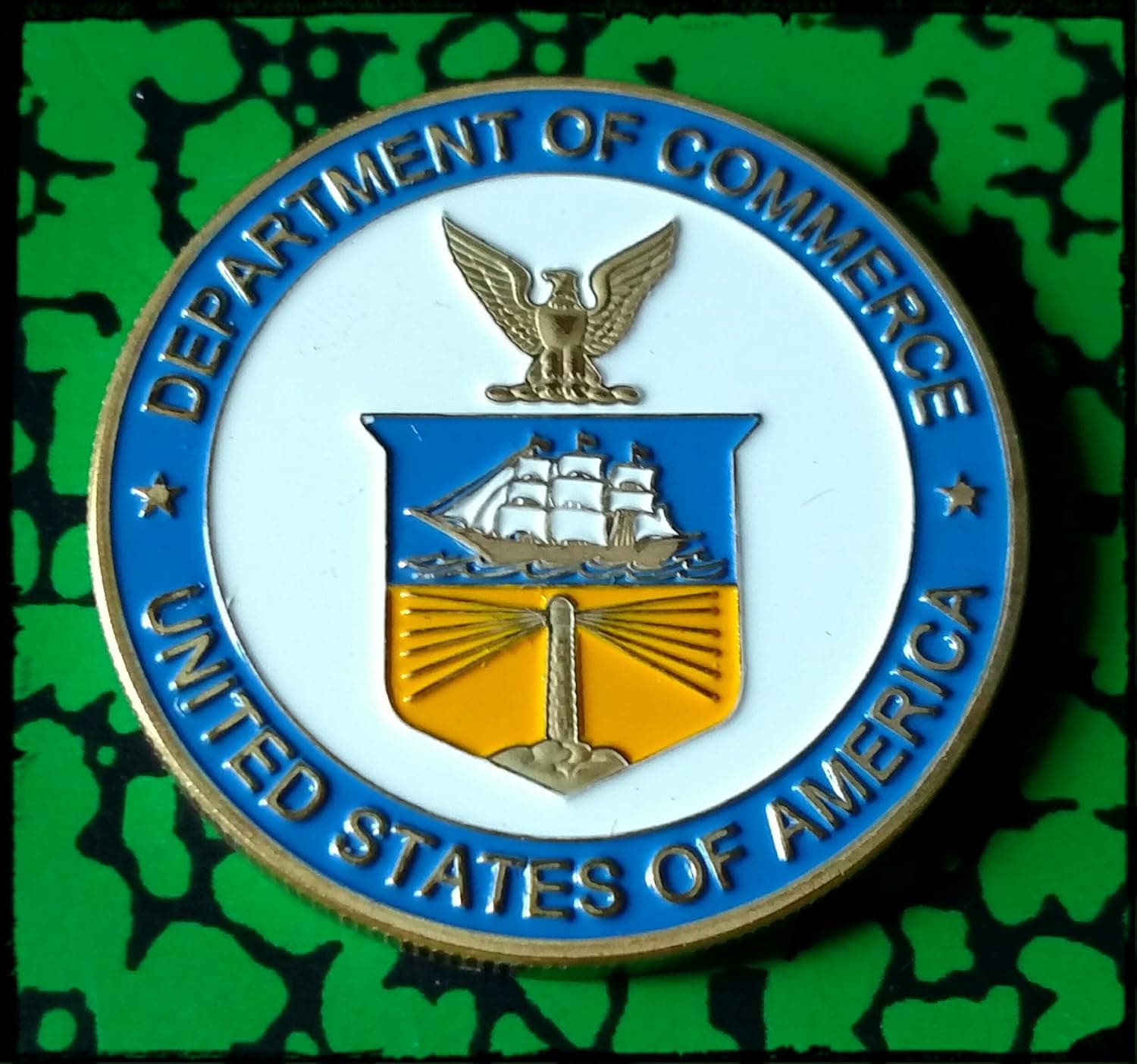 Department of Commerce DOC Colorized Challenge Art Coin