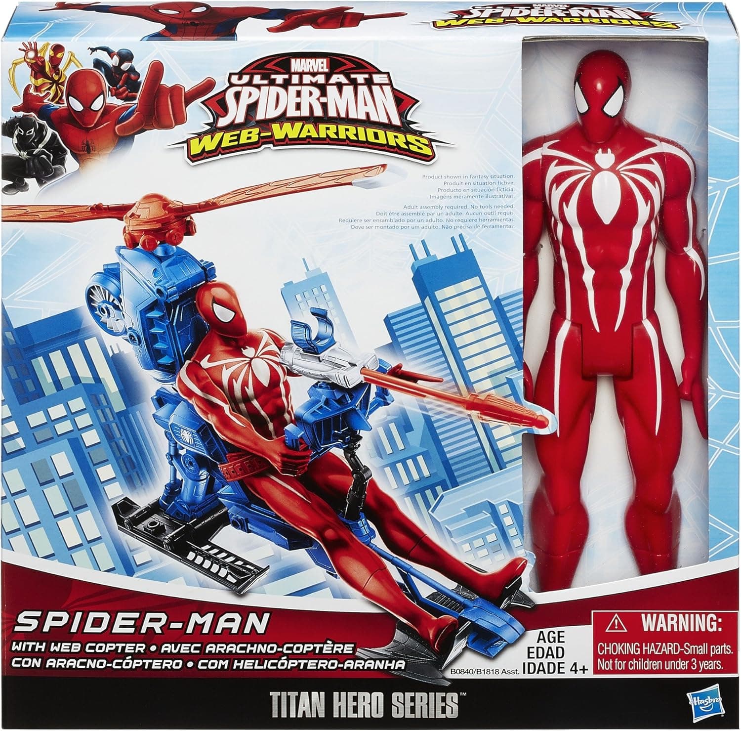Marvel Ultimate Spider-Man Web Warriors Titan Hero Series 12-Inch Spider-Man with Web Copter