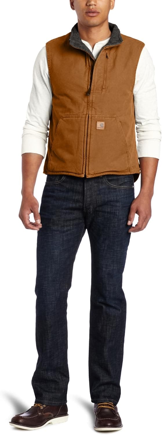 Carhartt Men's Mock Neck Vest Sherpa Lining