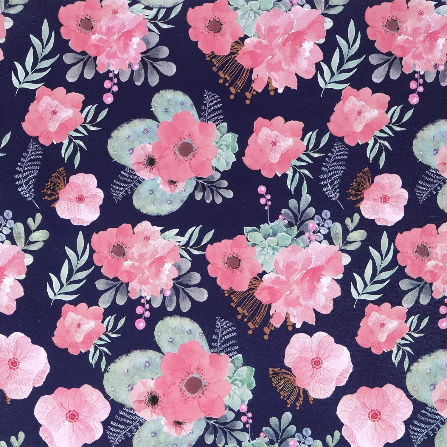 Mecpar Floral Wallpaper 17.7" x 32.8Ft Watercolor Flowers Peel and Stick Wallpaper Perennial Blooms Vinyl Self Adhesive Modern Floral Contact Paper for Living Room Countertop Cabinet Decorative