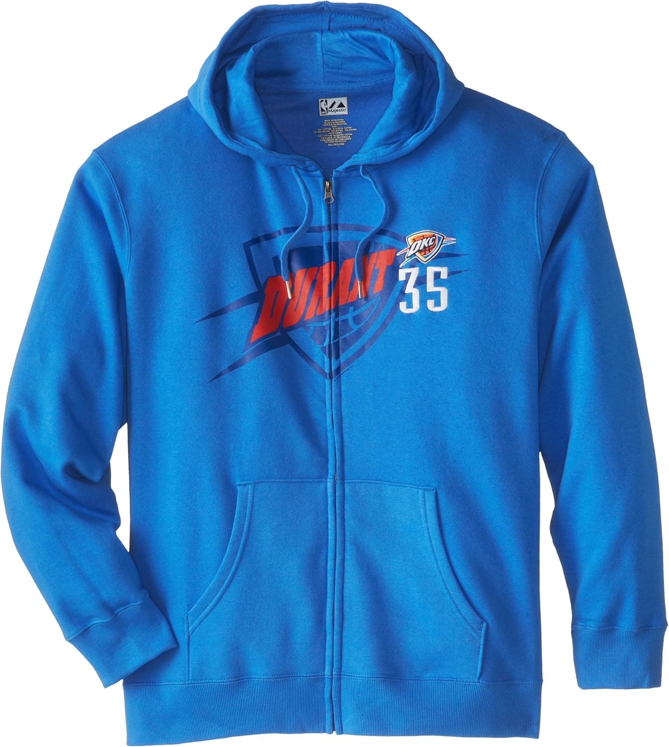 NBA Oklahoma City Thunder Men's Kevin Durant 35 Deny the Ball Full Zip Hoodie